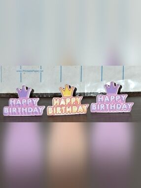 FREE with PURCHASE HAPPY BIRTHDAY plastic RINGS (3)